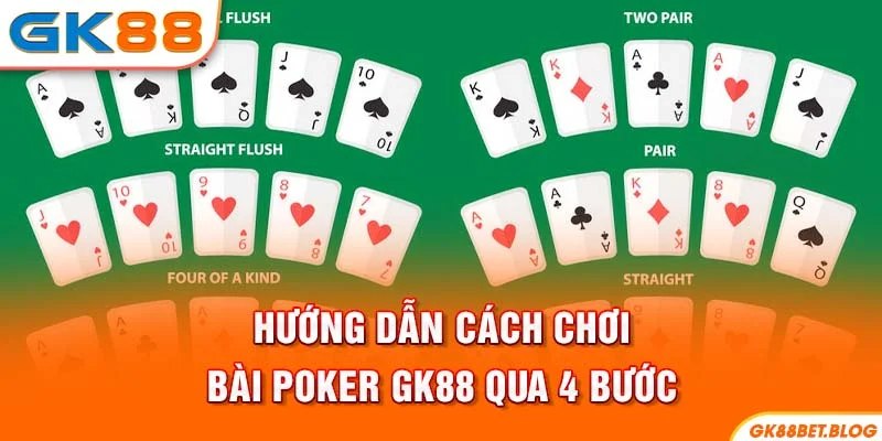 Hướng dẫn cách chơi bài Poker GK88 qua 4 bước